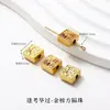 Accesorios Tradicionales de Oro con Goteo de Aceite de Alta Retención de Color, Piezas para Joyería Hecha a Mano DIY, Accesorios para Pulseras, Colgantes y Dijes