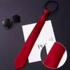 Corbata para Hombre de Negocios Cremallera Perezosa Fácil de Tirar Boda Traje de Novio Profesional Negro para Hombre Sin Nudo