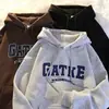 Moletom com Capuz Pesado Americano Masculino Outono e Inverno Veludo Engrossado Solto Oversize Casal Casual Jaqueta Esportiva