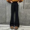 Calça Flares de Inverno para Meninas, Estilo Novo, com Pelúcia, Elástica, para Crianças de Tamanho Médio e Grande, Estudantes, Passeio, Calças Mágicas Espessadas, Calça Versátil para Camada Base