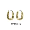 Pendientes de moda europeos y americanos pendientes de venta caliente pendientes de lujo ligero pendientes chapados en oro pendientes lisos que no se decoloran pendientes transfronterizos de oro