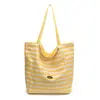 Bolsa de Hombro Rayada de Verano Estilo Coreano Ins Estilo Perezoso Bolsa de Hombro Estudiante Gran Capacidad Bolso de Hombro Casual Bolso de Moda para Mujer