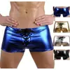 Ropa Interior Sexy Europea y Americana para Hombre, Ropa Interior Sexy para Hombre, Calzoncillos tipo bóxer Sexys para Hombre de Talla Grande, Pantalones de Cuero con Tubo de Acero Sexys para Hombre