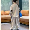 Ropa de Primavera para Niños Traje Deportivo 2024 Nuevo Conjunto de Dos Piezas para Niños Niños Grandes Ropa Fresca de Otoño Ropa Moderna para Niños