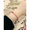 Pulsera de Monedas de Cobre Qian Duoduo para Mujer, Hilo Rojo, Año del Zodiaco, Hilo Delgado Tejido a Mano, Estilo Chino Nuevo Versátil para Hombre, Regalo para Mejor Amigo