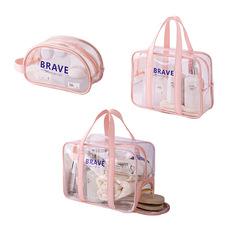 Nuevo neceser de viaje de cristal con separación seca y húmeda, bolsa de playa, fitness, natación, impermeable, bolsa de aseo, neceser transparente