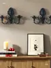 Portavelas Creativo Retro Montado en Pared Transfronterizo Taza de Vela de Hierro Nórdico Decoración de Pared para el Hogar y el Hotel Adornos de Portavelas