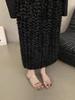 Sandalias de Moda Estilo Francés con una Correa, Tacón Grueso, Novedad 2025 para Mujer, Sandalias de Nuevo Estilo Chino para Verano, Adecuadas con Faldas, Tacón de Cuña