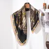 Elegante Bufanda Cuadrada de Espiga 65 cm para Mujer, Versátil y Práctica Bufanda Decorativa de Seda, Accesorio Perfecto para Trajes y Camisas