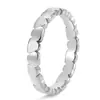 Europa y Estados Unidos transfronterizo nuevo anillo simple de círculo de amor para mujer pequeño fresco acero de titanio anillo de oro de 18 quilates joyería dulce