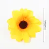 Cabeça de Girassol Simulada Cabeça de Girassol Cena de Casamento Decoração de Janela Arranjo de Flores Artesanal Acessórios de Flores Artificiais