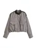 Para Comercio Exterior Transfronterizo al por Mayor 2026 Nueva Moda Femenina Europea y Americana Chaqueta Bomber Retro Moderna de Cuadros