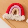 Accesorios Colgantes Arcoíris Siete Colores Estilo Escandinavo DIY Colgantes Decorativos Tejidos con Cuerda de Algodón Hechos a Mano Accesorios Pequeños para Joyería