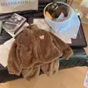 Conjunto de invierno para niños, engrosado, de forro polar de doble cara, con cuello alto y cierre de cremallera, unisex, con bordado de dibujos animados, un conjunto versátil de dos piezas para niños pequeños y niños pequeños