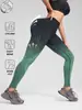 Pantalones de Yoga sin Costuras Transfronterizos Leggings Deportivos Fitness para Exteriores para Mujer Cintura Moldeadora Levantamiento de Glúteos Fitness Pantalones Largos con Degradado Europeo y Americano