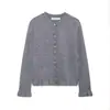 Comércio Exterior Atacado Outono Novo Estilo Europeu e Americano Camisa Jaqueta de Tricô Camada Decorativa com Botões 2756114
