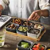 Compartimento para Vajilla de Cerámica Plato para Frutas Plato para Snacks del Hogar Plato para Snacks de Sala de Estar Plato para Frutas Secas Plato Dim Sum para Frutas Plato para Dulces Fluttershy