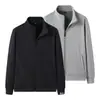 Chaqueta Casual de Cuello Alto para Primavera y Otoño para Hombre, Moderna, Holgada, Talla Grande, Cardigan con Cremallera, Sudadera, Chaqueta de Béisbol Versátil