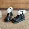 Botas de Cuero con Lazo de Mariposa para Niñas 2026 Otoño/Invierno Nuevas Botas de Princesa Cómodas con Suela Suave para Niños Pequeños/Grandes Botas Martin de Moda para Niños