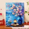 Pintura a Óleo Digital DIY Margarida Suave Paisagem Curativa Flor Gesang Coloração Pintada à Mão Pintura a Óleo Decorativa Acrílica