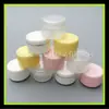 Caja Redonda Crema Sólida 20g Cosméticos Embotellado Botella de Mascarilla para el Cabello Botella de Crema Botella de Boca Ancha Embotellado de Prueba de Mascarilla
