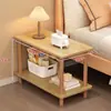 Mesa de Centro - 3 Mesas de Centro Sencillas con Patas de Madera Maciza para Habitaciones de Alquiler, Mesas Pequeñas para Uso en Dormitorio, Almacenamiento Pequeño Sencillo de Mesita de Noche