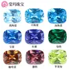Zircônia Cúbica de Qualidade 5A, Zircônia Longa em Formato de Almofada com Base Pontiaguda, Azul Royal, Água-Marinha, Zircônia Verde, Pedras Soltas Coloridas Preciosas Atacado
