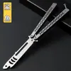 Venda Direta da Fábrica Faca Borboleta Faca de Treinamento Faca de Prática Faca Dobrável Aço Inoxidável Faca Ornamental Portátil Faca de Mão Sem Lâmina