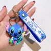 Llavero de Puntada de Alta Calidad Muñeca de Plástico Suave PVC Creativo Lilo y Stitch Colgante para Llave de Coche Regalo