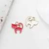 1 Esmalte Rojo Accesorio para Joyería DIY Aleación Esmalte Flor de Cerezo Llavero Colgante Pendientes Accesorios para el Cabello Encanto para Teléfono