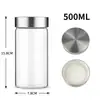 Fabricante Original Tarro de Almacenamiento de Vidrio de Borosilicato Alto, Sellado para Conservar la Frescura, a Prueba de Humedad, Tarro para Almacenar Cáscaras de Mandarina, Tarro Sellador para Alimentos y Frutos Secos