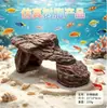 Aquário Artesanato de Resina Artificial Decoração de Paisagismo para Tanque de Peixes Ornamentos Pedra de Bolha Coral Unicórnio Carro