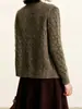 Cardigã de malha de lã simples e estiloso com gola redonda e mangas compridas para mulheres, novo modelo outono 2026, top casual slim fit para mulheres baixinhas