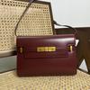 Bolsa Feminina de Couro Genuíno de Nicho Bolsa Yangshulin Bolsa Kelly Padrão Crocodilo Grande Capacidade Transversal Axilar Roupa de Trabalho Bolsa Grande