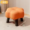 Taburete pequeño para uso doméstico en la sala de estar, taburete suave acolchado para mesa de café o sofá, reposapiés, taburete pequeño para cambiarse los zapatos, taburete floral creativo, banco pequeño