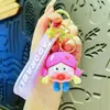 Llavero de chica fea de dibujos animados creativos, llavero lindo y divertido, colgante para mochila de pareja, pequeño regalo