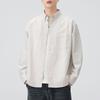 Camisa de Trabalho Shanggu Masculina Versátil Solta Casual Estilo Americano Camisa Masculina Moderna Sem Ferro Transfronteiriça