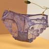 Suministro directo de fábrica encaje malla transparente ropa interior sexy para mujer sin costuras cintura baja algodón entrepierna hueco tentación bragas 91