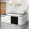 Mostrador de caja recepción barra mostrador de pago mesa tienda esquina curva pequeña salón de belleza tienda de conveniencia mesa de tienda
