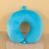 Almohada de Espuma Viscoelástica de Color Sólido en Forma de U, Almohada Redonda de Viaje para el Cuello, Almohada de Espuma Viscoelástica en Forma de U al por Mayor con Impresión de Logo