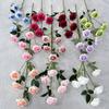 Novas Flores Artificiais 5 Novas Cabo Dia dos Namorados Flores Decorativas Casamento Layout Floricultura Design Ornatos de Fotografia Flores Secas