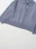 Suéter de punto para mujer 2025 Invierno Nuevo Casual Versátil Estilo Camisa Polo con Solapa