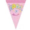 Serie de Fiesta de Bienvenida al Bebé Banderín Triangular Accesorios para Fiesta Suministros de Decoración para Fiesta