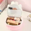 Bolsa de Cosméticos de Pelúcia Nova da Kuromi Desenho Animado Bolsa de Higiene Pessoal Portátil para Viagem Bolsa de Armazenamento Multifuncional de Grande Capacidade
