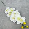 Orquídea Phalaenopsis Artificial de 6 Flores Decorativas para Decoración del Hogar, Arreglo de Boda, Arreglo Floral para el Hogar, Flor Falsa para Sala de Transmisión en Vivo