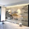 Papel Tapiz de Paisaje de Palacio Estilo Chino Moderno para Pared de Fondo de TV, Tela para Pared de Video detrás del Sofá, Mural de Pared de Fondo para Sala de Té