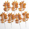 Artificial Transfronterizo 13 Piezas Hojas de Eucalipto Impresas en Seda Colores Otoñales DIY Accesorios para Arreglos Florales de Boda Hoja Individual Decoración del Hogar