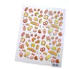 Pegatinas para Uñas Arte Sencillo Pastel Puntos Estrellas Materiales de Decoración Juguetes de Comida Desayuno Hot Dog Galletas Funda para Tableta Pegatinas para Uñas
