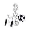 Colgante de Guante de Fútbol Accesorios Perforados Premium Goteo de Aceite Negro Bola Ocho Colgante de Billar Joyería Transfronteriza Venta Caliente Venta Directa de Fábrica