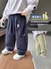 Pantalones largos de otoño para niños Q104, nuevo estilo para niños y niñas, pantalones de algodón versátiles, pantalones para bebé de primavera y otoño con bordado único